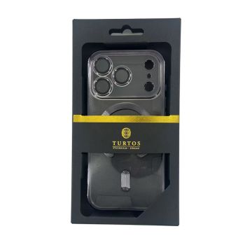 Magnetic transparent case for iPhone 17 Pro, Black