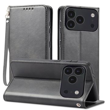 2 in 1 Folder Wallet Leather Case Black iPhone 17 Pro