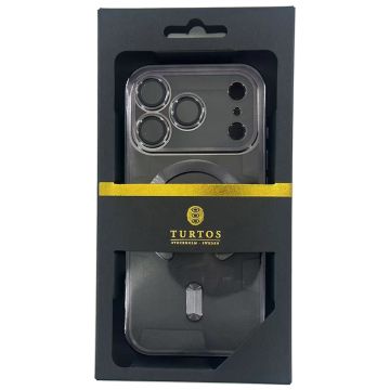Magnetic transparent case for iPhone 17 Pro Max, Black