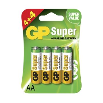 GP Super Alkaline AA 4+4