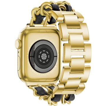 AP Watch Band (Cowboy) 38/40/41 mm, gold/black leather