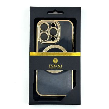 Magnetic transparent case for iPhone 16 Pro max, Gold