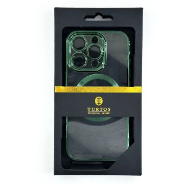 Magnetic transparent case for iPhone 16 Pro max, Green