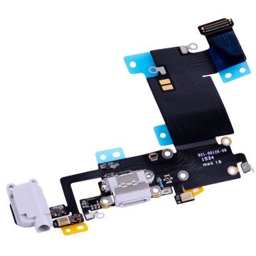 iPhone 6S Plus hörlursuttag + lightning flex kabel-Ljus Grå