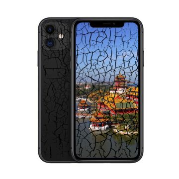iPhone 11 128GB - Black- Broken screen, back, camera lens
