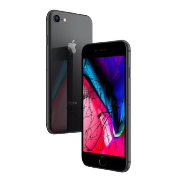 iPhone 8 64GB Space Gray - Broken screen & camera lens