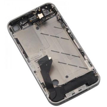Mellanram iPhone 4 med flexkablar monterade, original, svart