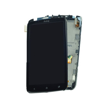 LCD-skärm ram HTC One X komplett, orginal, Svart