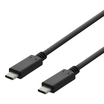 Deltaco - USB 2.0 USB-C, USB-C charging cable, 3A, 3m, black